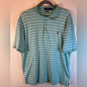 Ralph Lauren Polo Shirt Multicolor Striped Classic Fit Cotton Mens XL